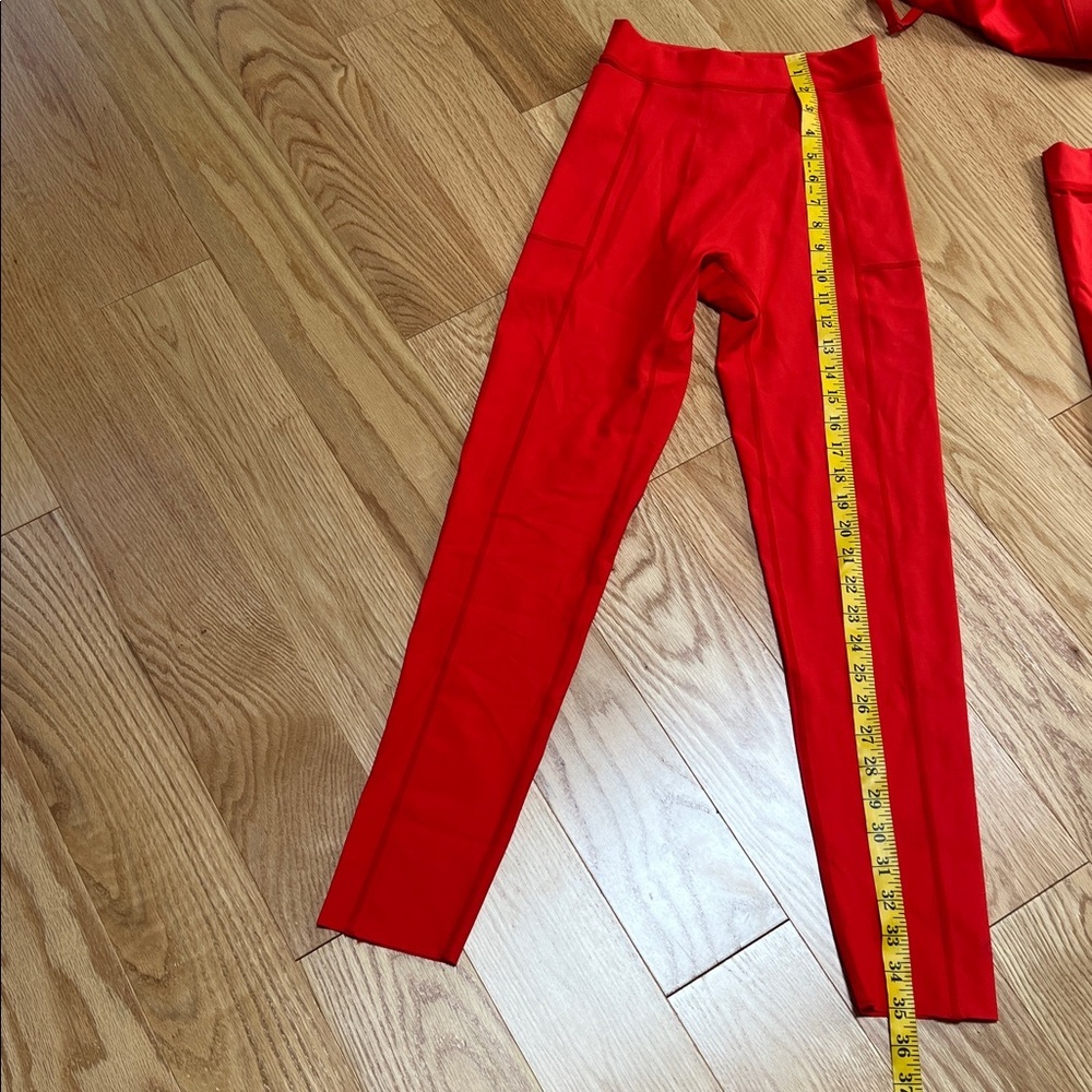 NWOT! Offline by Aerie Red leggings, bra and shorts three piece set - Picture 8 of 14